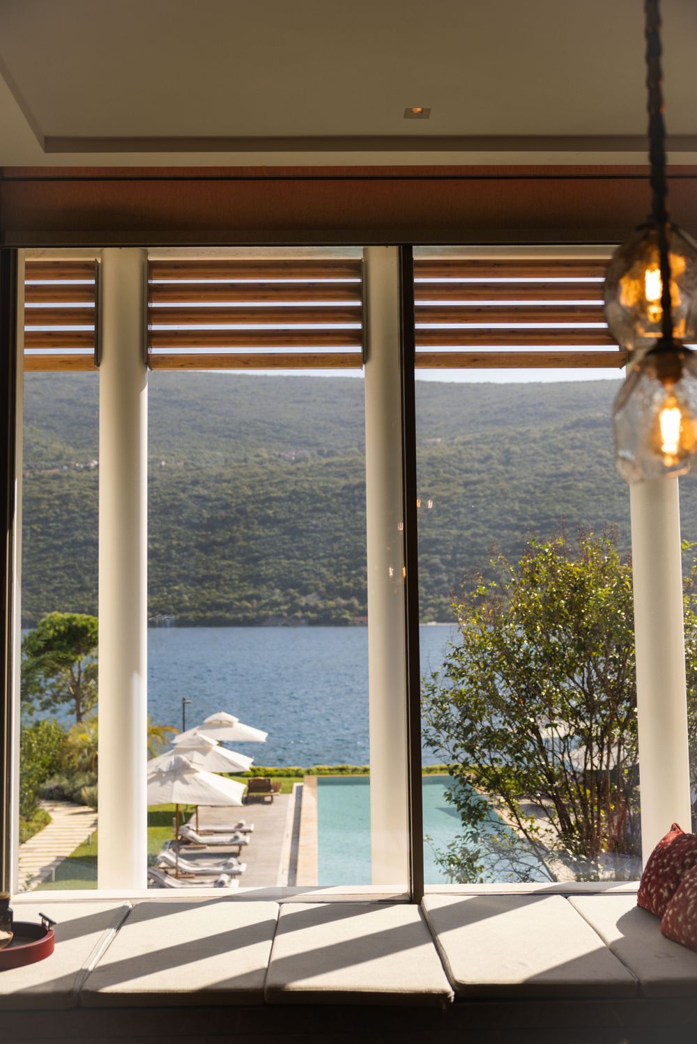 Bathtub view of One and Only Portonovi, Luxury resort located in Montenegro taken by Seattle based Photographer