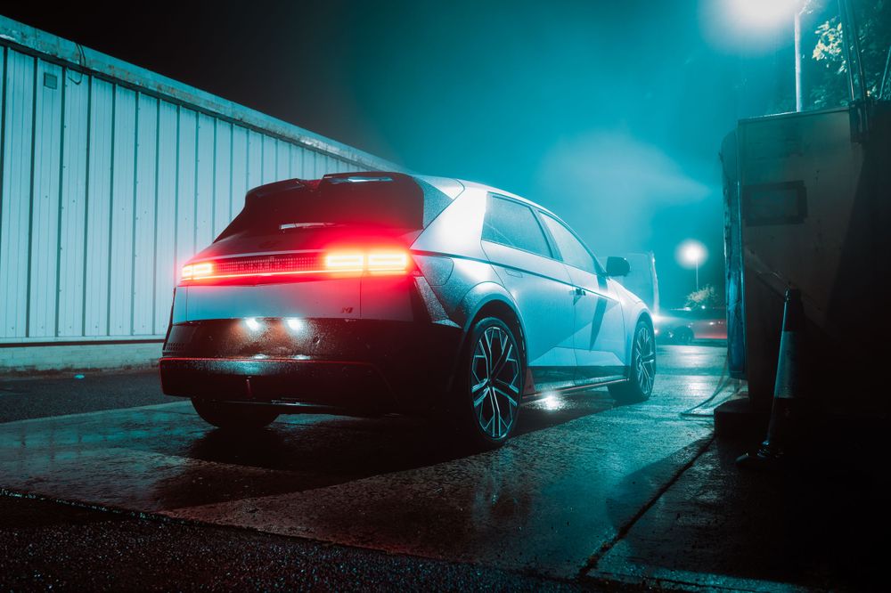 Hyundai IONIQ 5N at night in Exeter, Devon