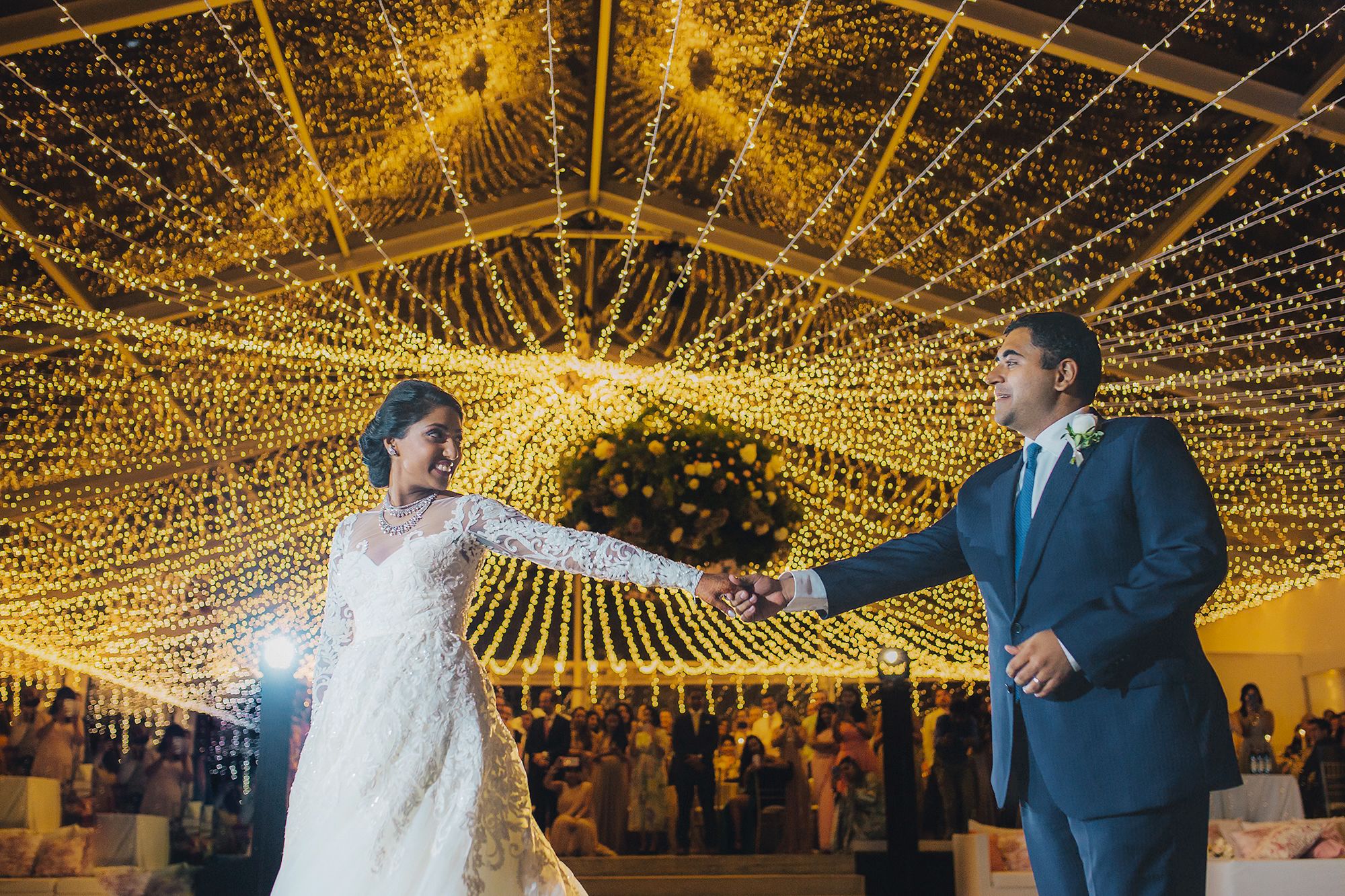 newly weds couple first dance, photographed by an Indian destination wedding photographer in Portugal – Correio Mor Palace