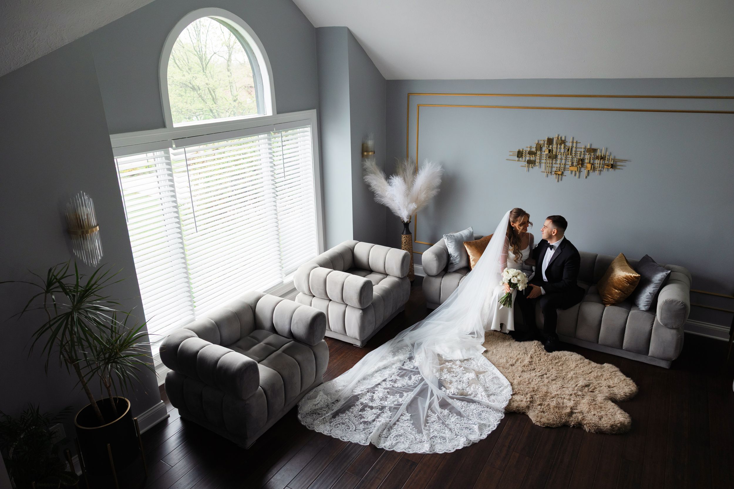 Bride and groom share vows privately photographed by Tom Forrest from Hudson, Ohio.