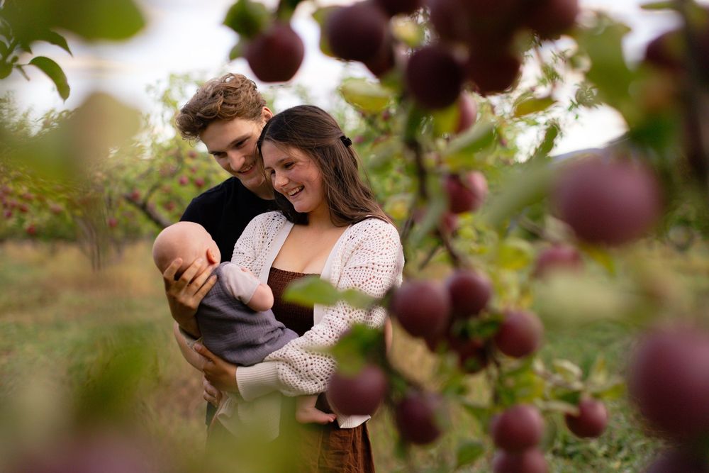 Kayleigh Seibel Photography - Salmon Arm BC - New Family Photos - Apple Orchard