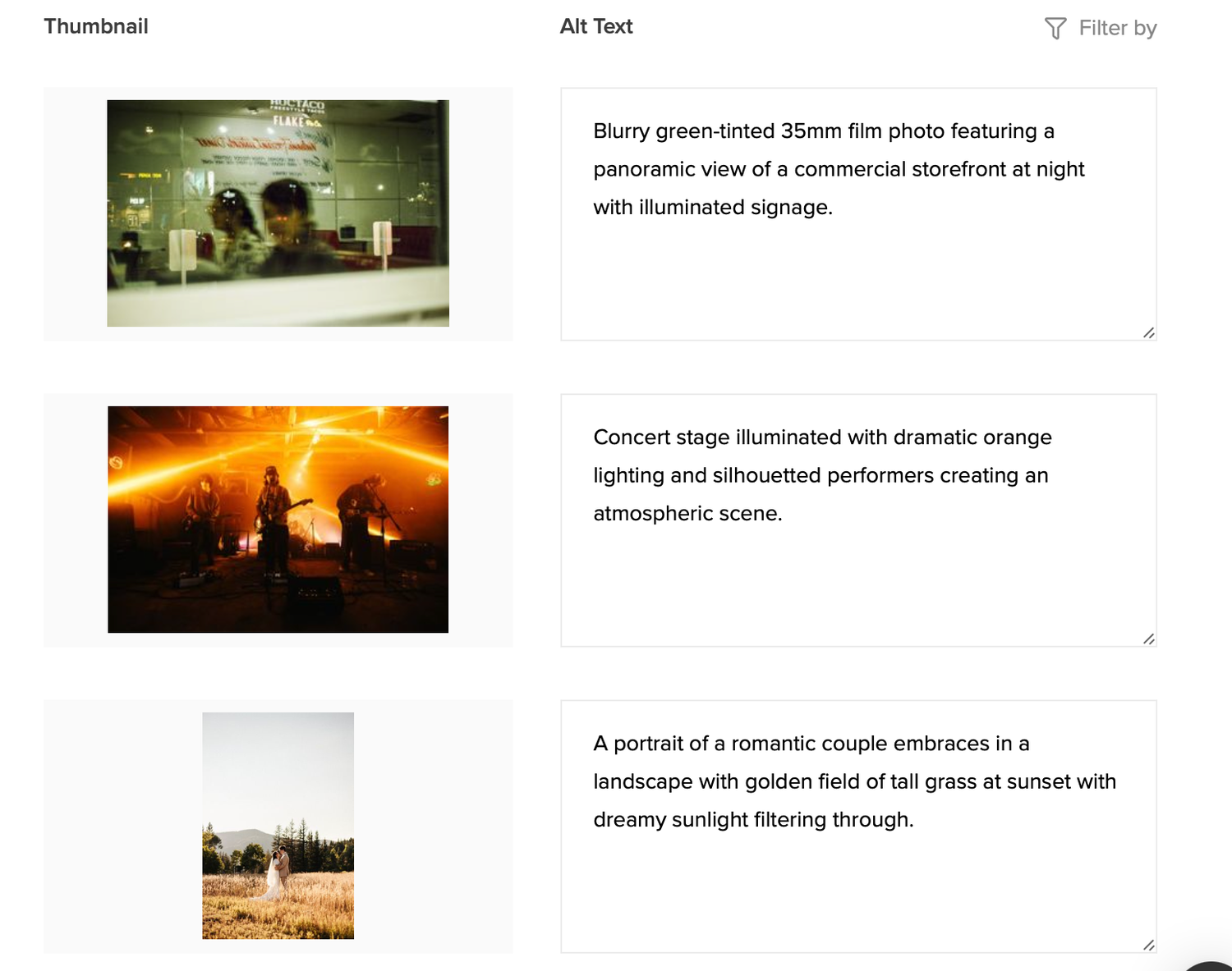 A series of moody atmospheric landscape photos arranged in a grid showing silhouettes and dramatic lighting effects.