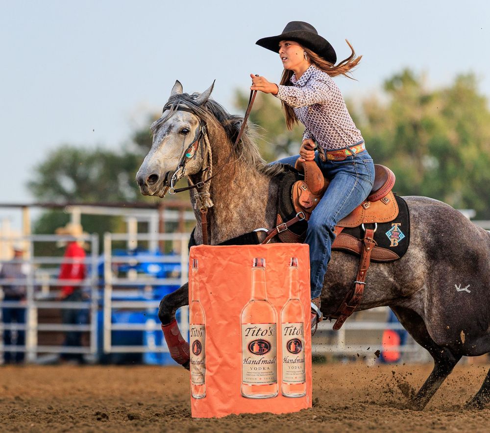 Barrel Racer at the August Range War Rodeo in Buffalo, WY