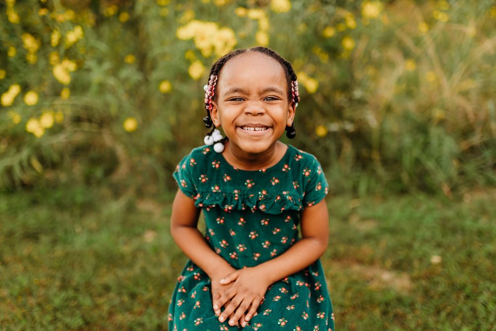 Cute girl smiling. Cincinnati and Northern Kentucky School and Homeschool Portrait Photographer. A modern approach to picture day.
