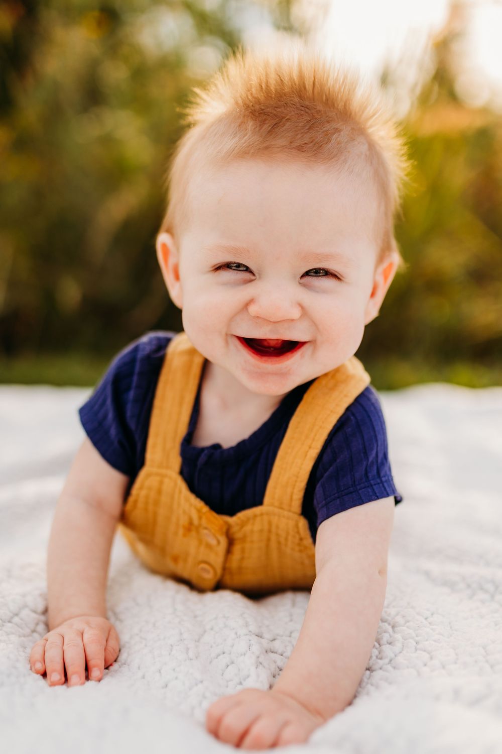 Cute baby smiling. Cincinnati and Northern Kentucky School and Homeschool Portrait Photographer. A modern approach to picture day.