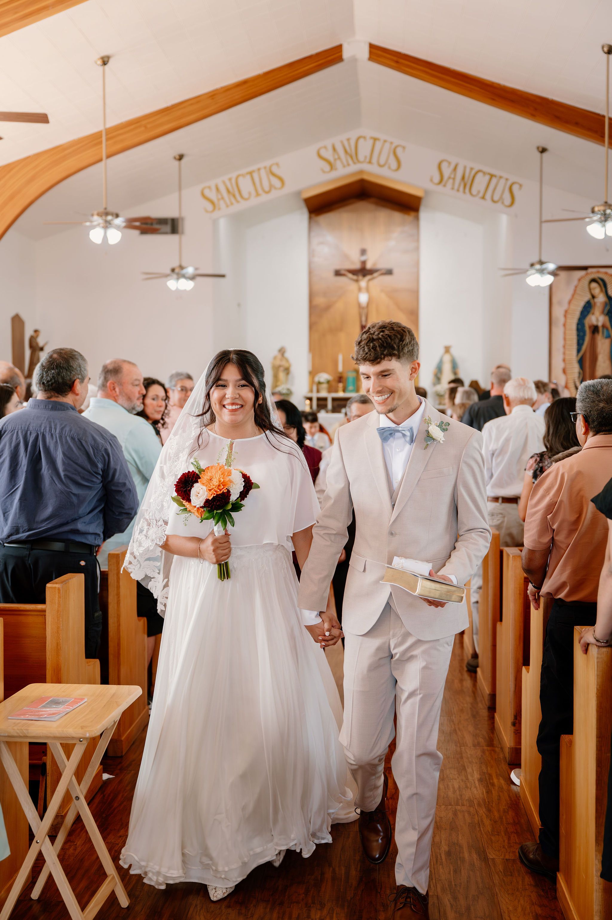 Catholic Church wedding ceremony in September