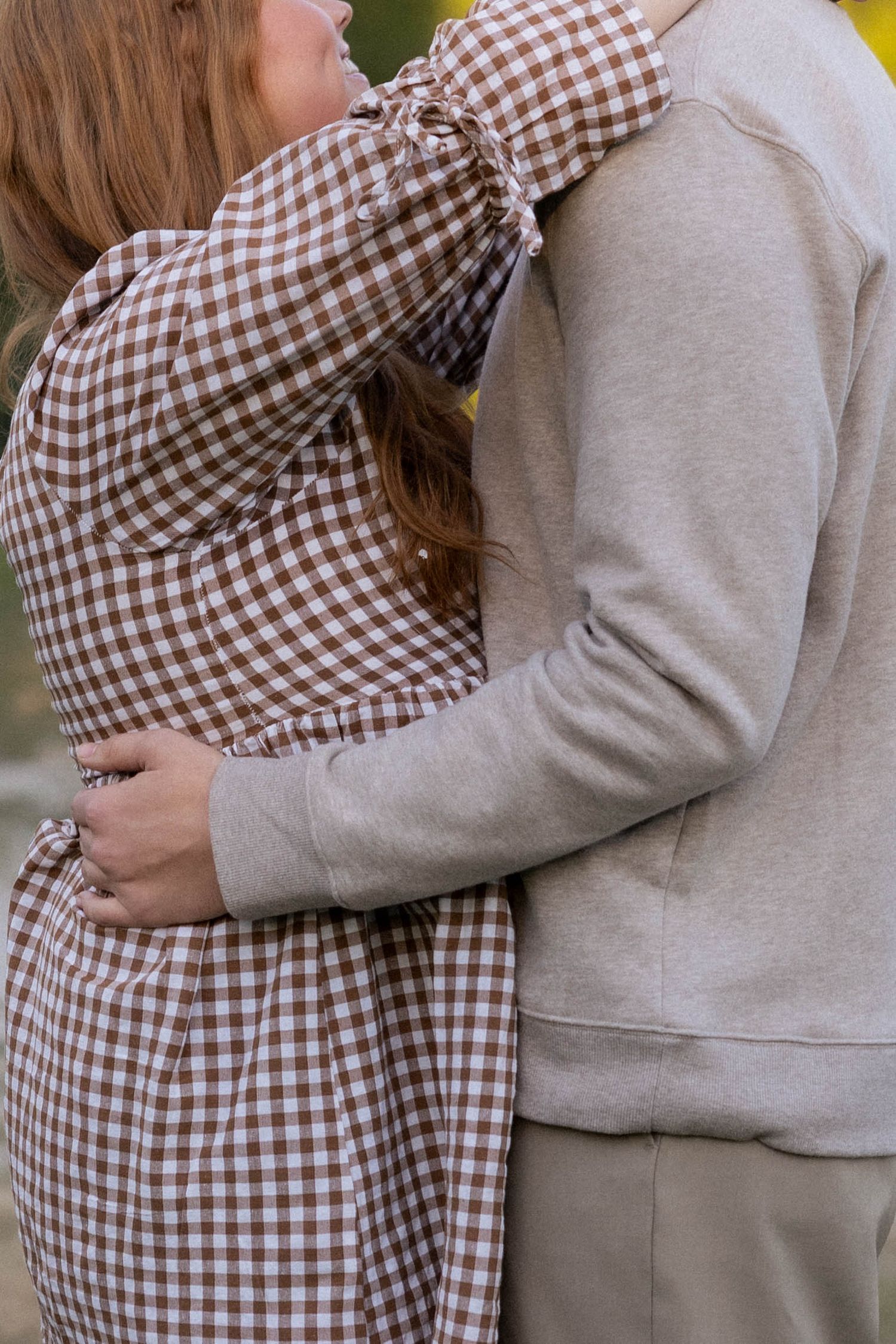 Fall outdoor golden hour engagement photos in Funks Grove, Illinois