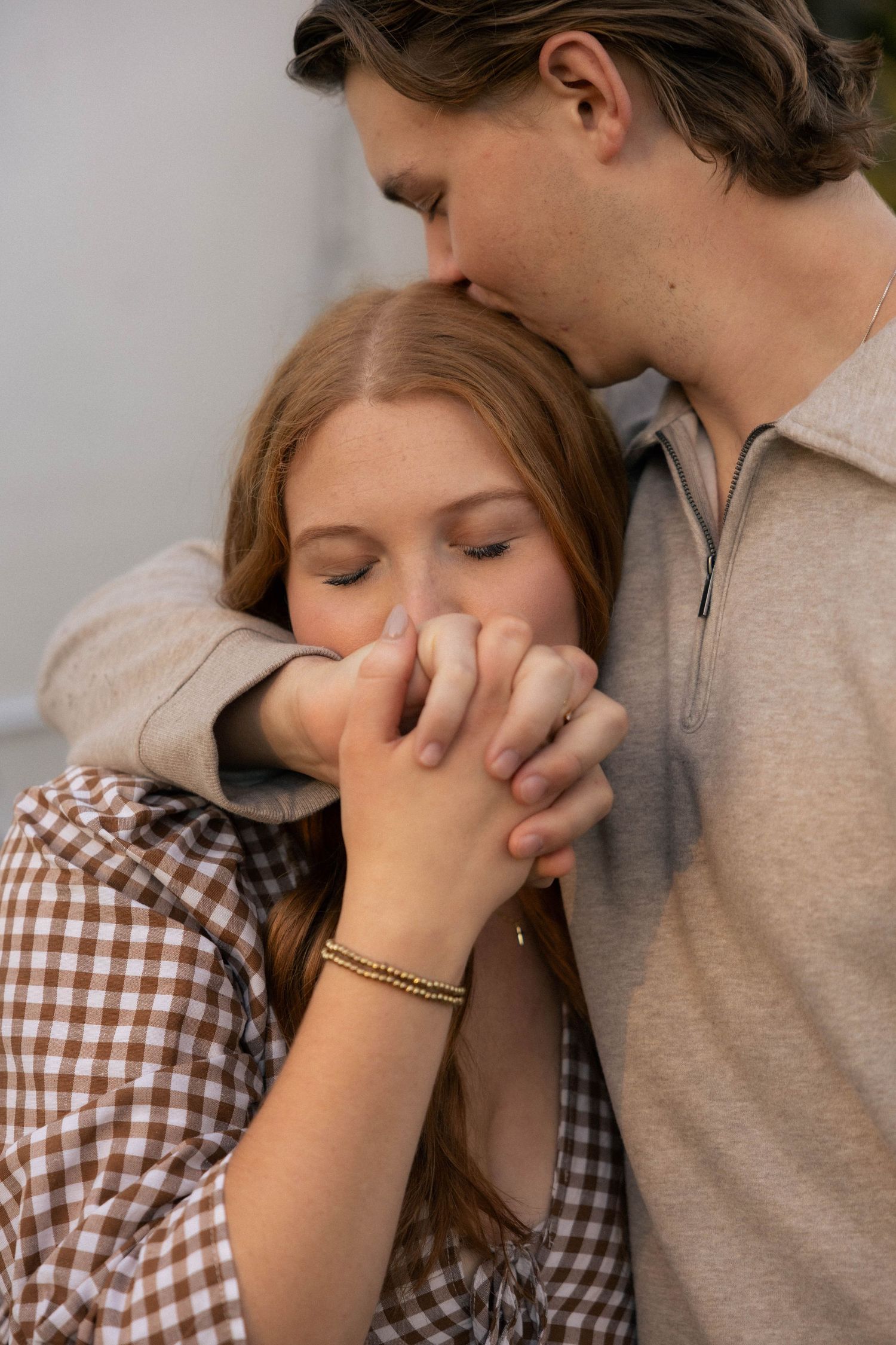 Fall outdoor golden hour engagement photos in Funks Grove, Illinois