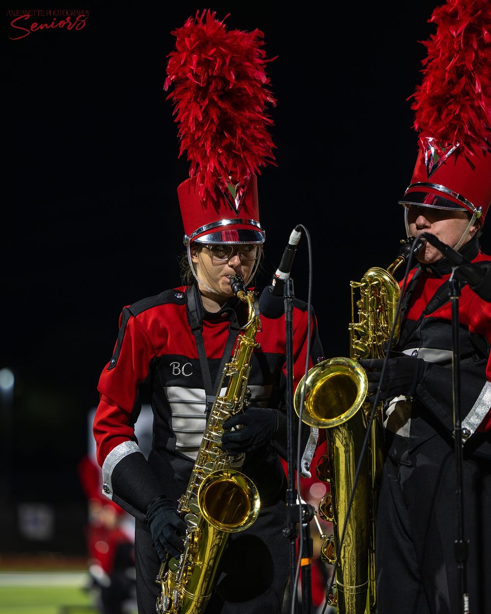 Phoenix AZMBA Marching Band Pictures senior BANNERS Anjeanette Photography High School AZ halftime performance photos