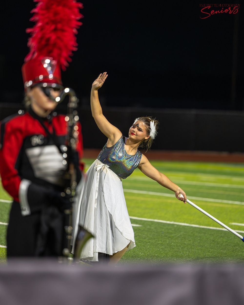 Phoenix AZMBA Marching Band Pictures senior BANNERS Anjeanette Photography High School AZ halftime performance photos