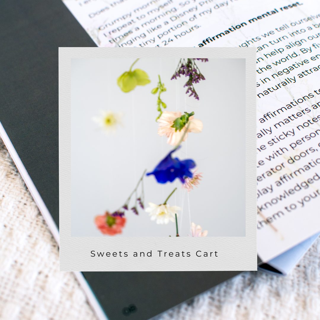 Artistic watercolor floral designs and text layouts shown in a collage of business cards and stationery pieces.