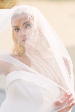 Brautportrait mit Schleier - Hochzeitsfotograf Dresden, Leipzig, Sachsen