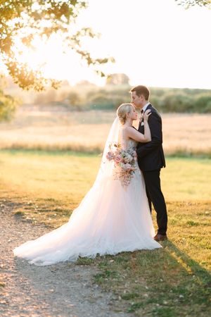 Hochzeit auf Schloss Rammenau - Brautpaar Fotoshooting