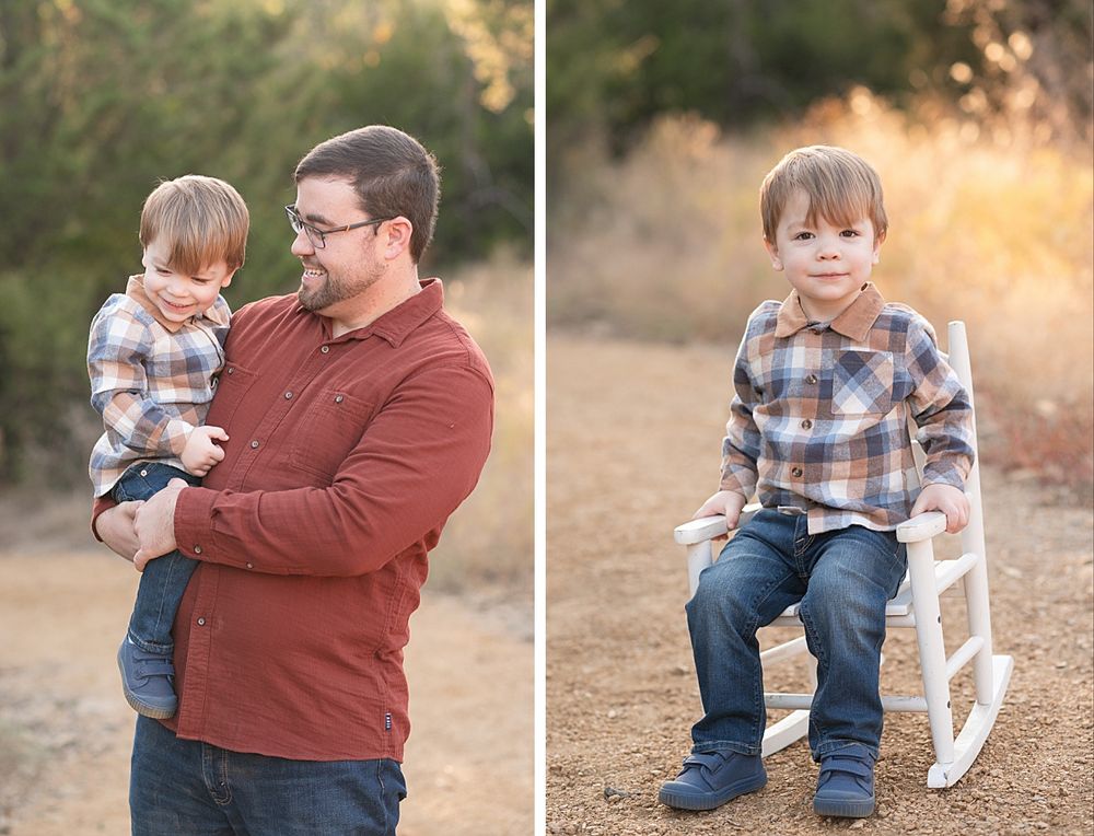 Family of Three Fall Portrait Session in Field by Bartlesville Family Photographer Kristi Bray
