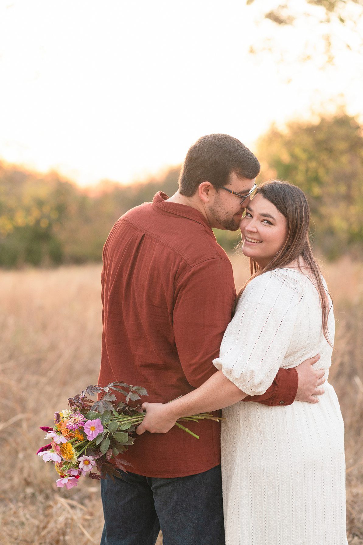 Family of Three Fall Portrait Session in Field by Bartlesville Family Photographer Kristi Bray