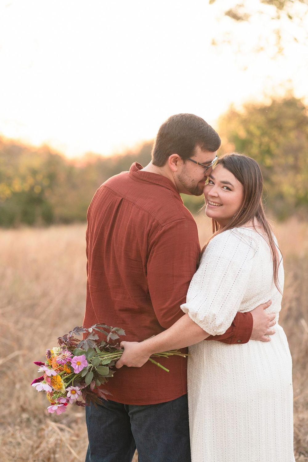 Family of Three Fall Portrait Session in Field by Bartlesville Family Photographer Kristi Bray