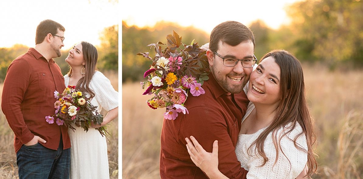 Family of Three Fall Portrait Session in Field by Bartlesville Family Photographer Kristi Bray