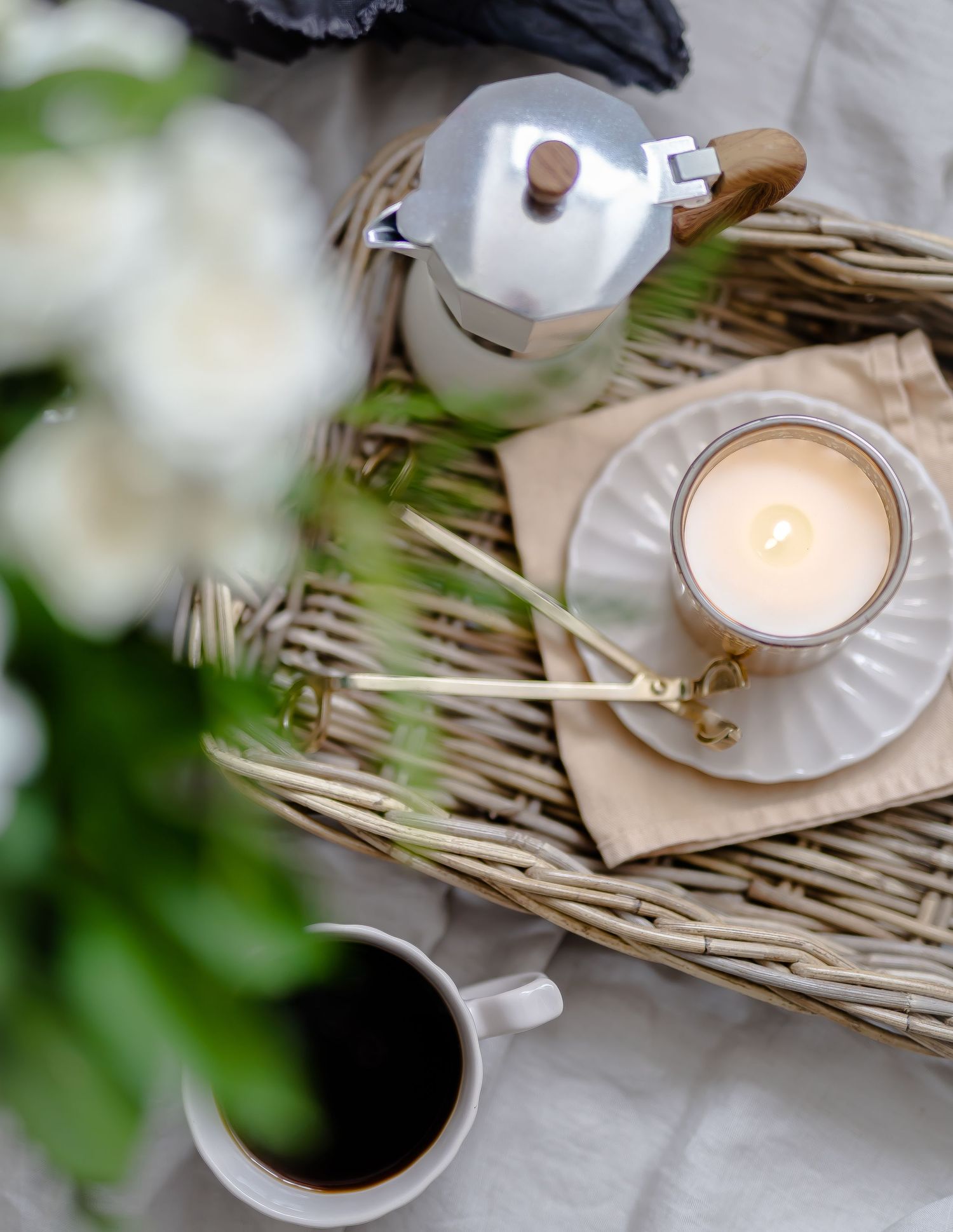 flatlay image of candle for artisan candle maker website
