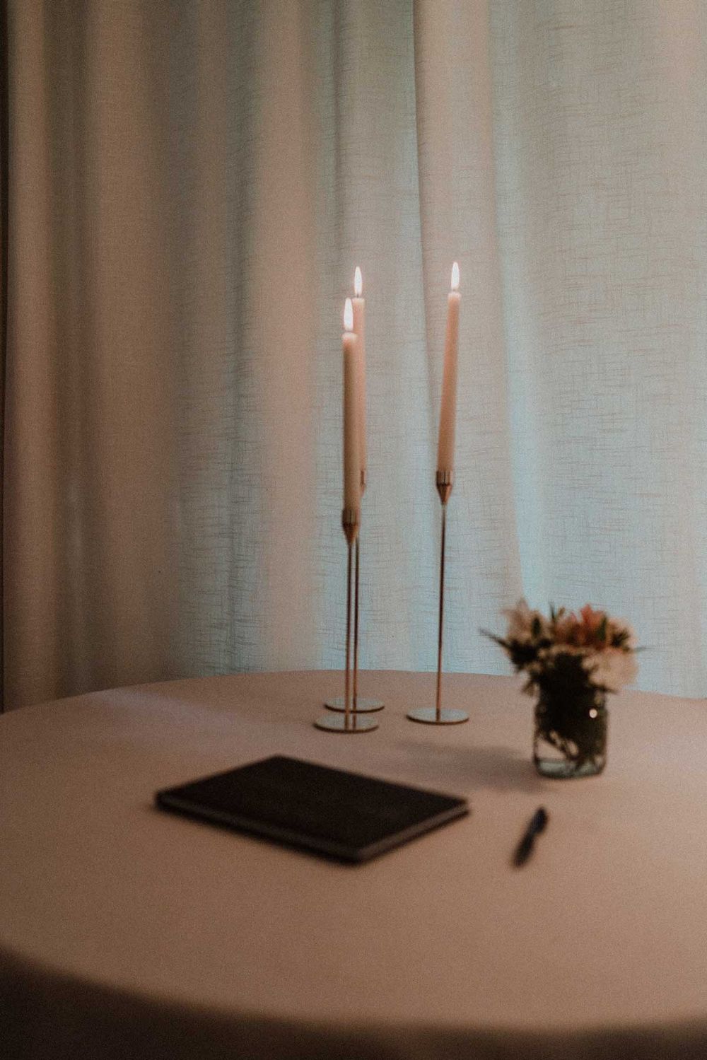 wedding ceremony table detail indoor porto