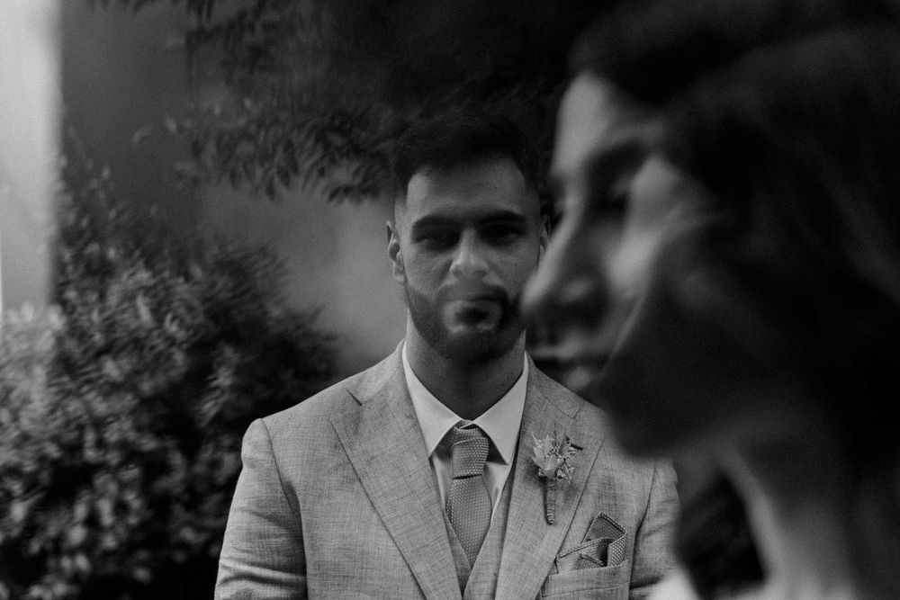 groom portrait black and white wedding porto