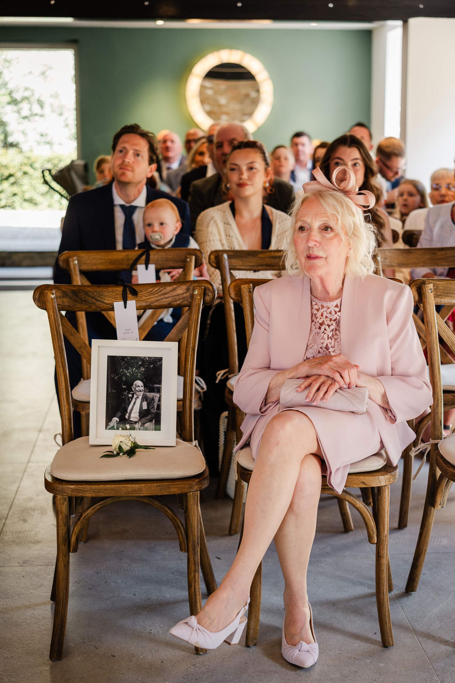 Mother and father of the bride at chapel house estate