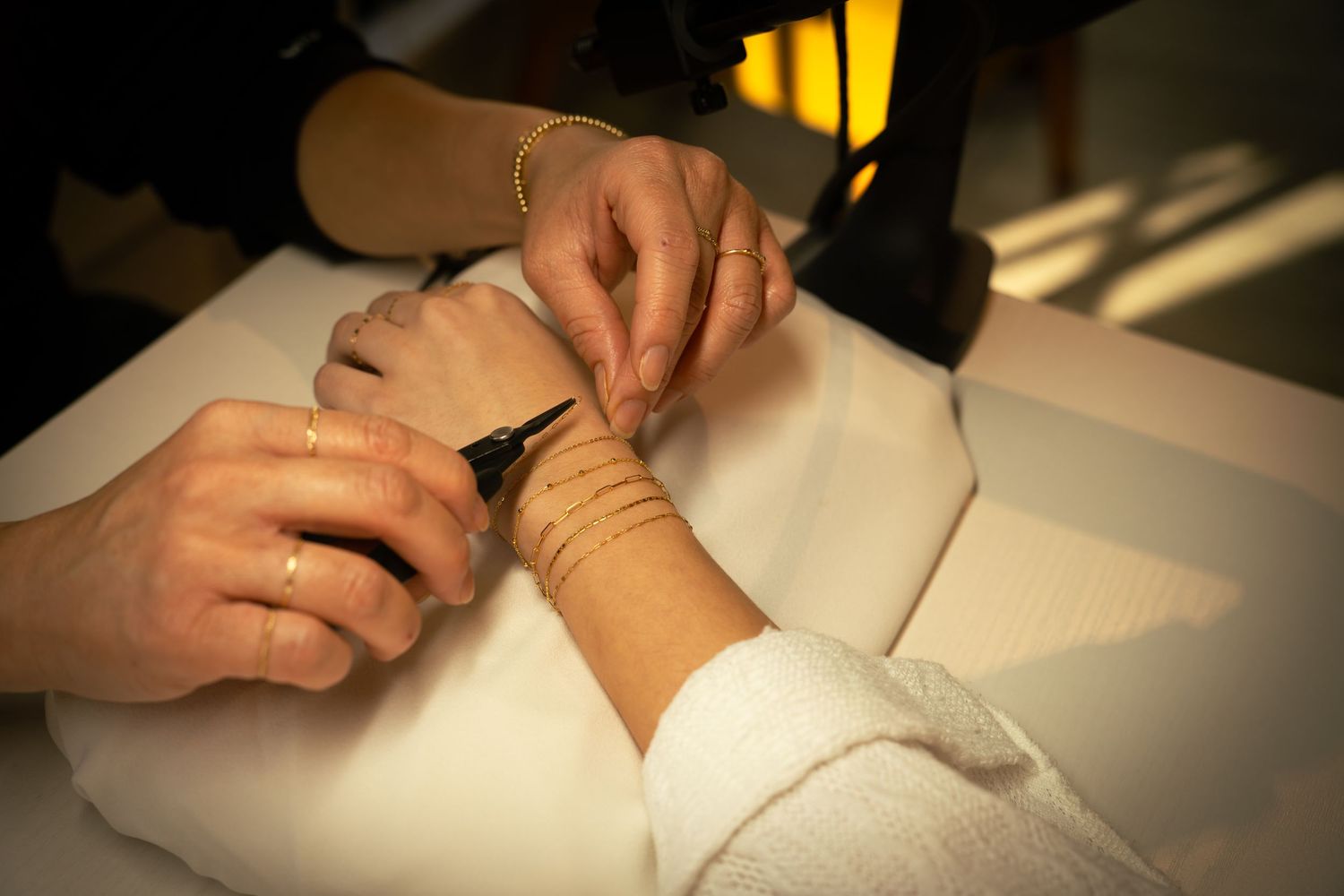 Luxury branding photoshoot at a jewelry store in Chicago