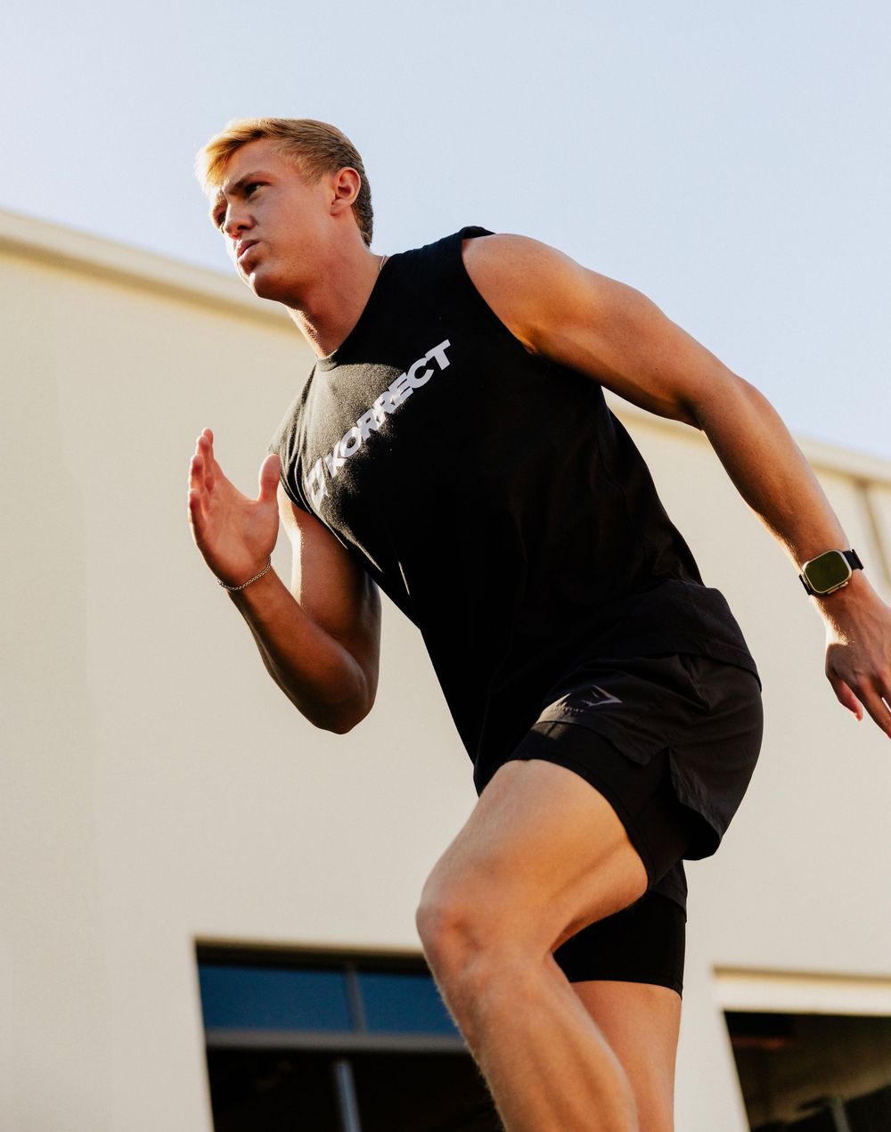 Levi Johnson at a photoshoot in Austin Texas for Korrect Fitness and Korrect Life