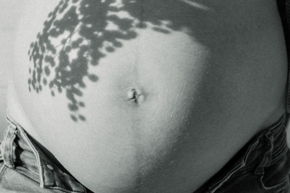 baby bump ombre de fleurs
