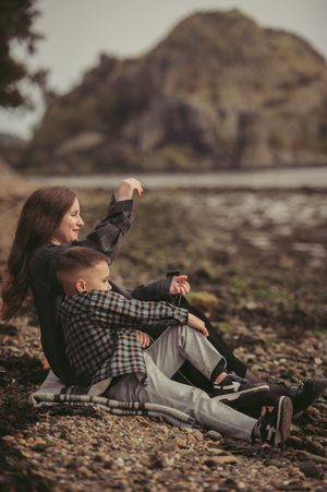 Mother looking at her son with love during a quiet moment