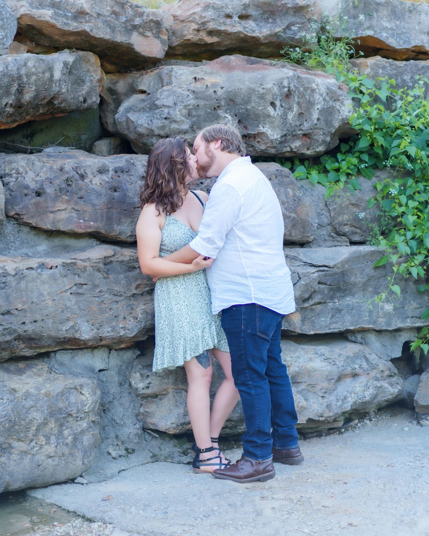 engagement session couple wedding photography Airfield Falls Trailhead & Conservation Park Fort Worth, Texas Dallas photographer couple pose