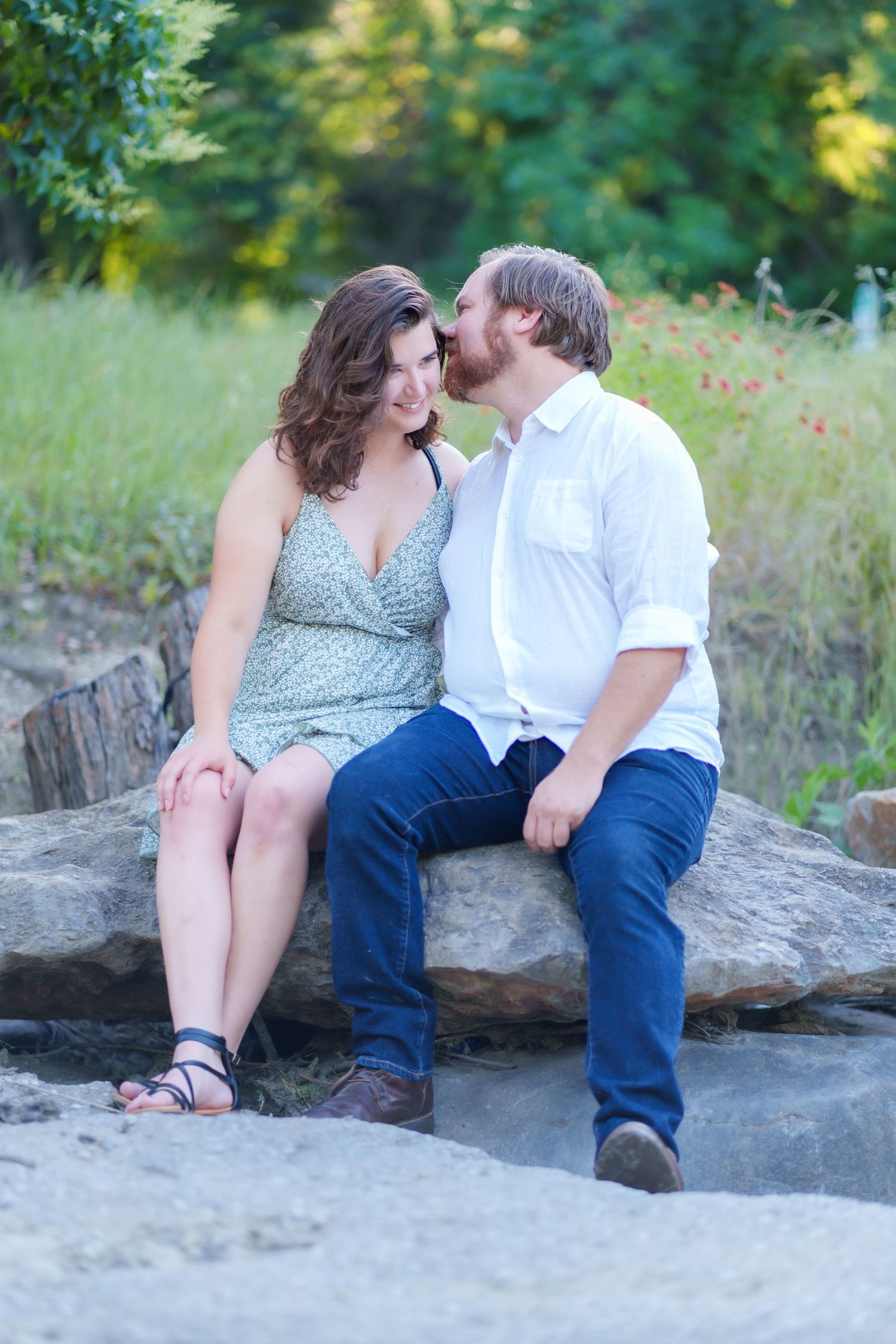 engagement session couple wedding photography Airfield Falls Trailhead & Conservation Park Fort Worth, Texas Dallas photographer couple pose