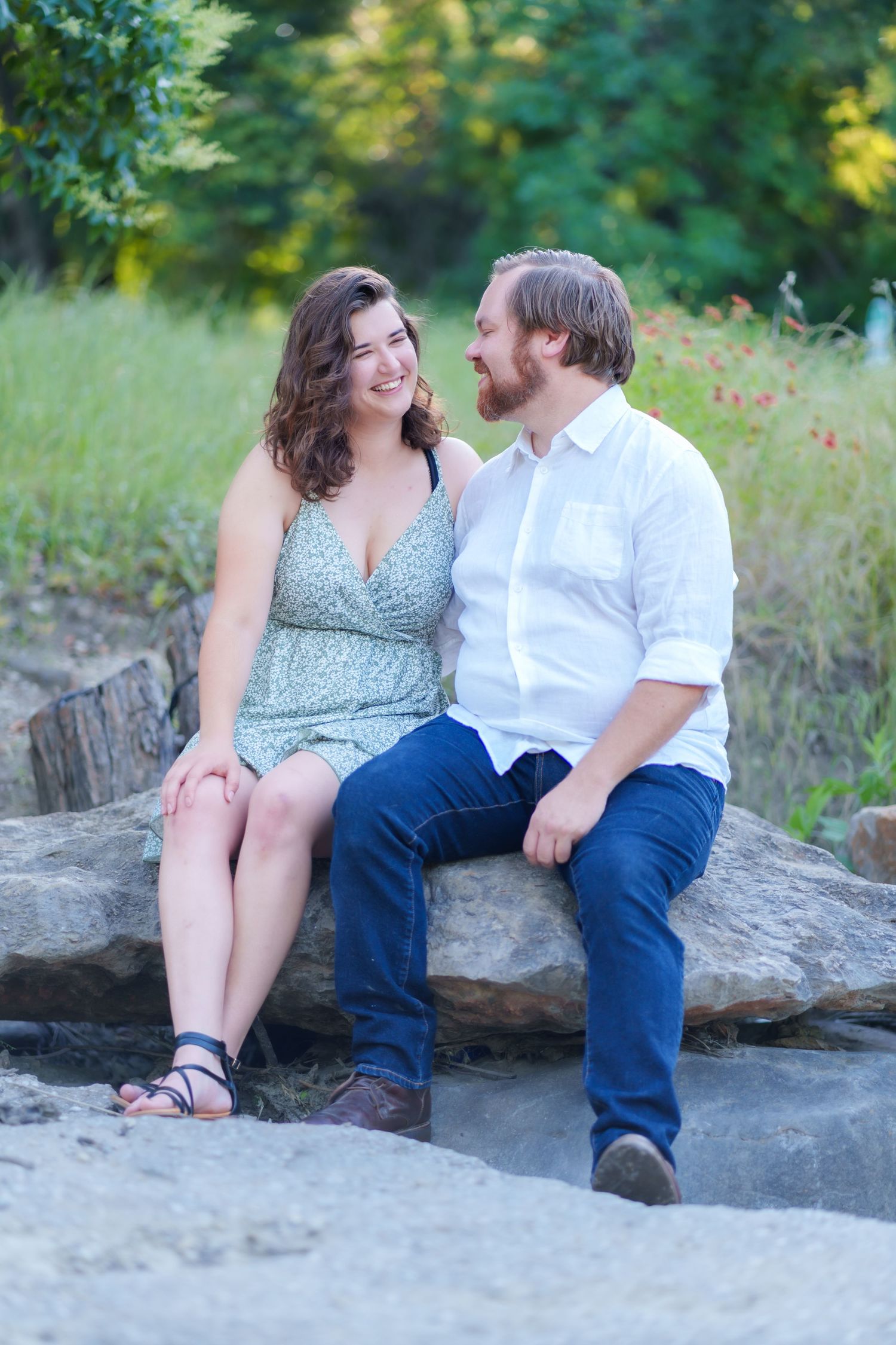 engagement session couple wedding photography Airfield Falls Trailhead & Conservation Park Fort Worth, Texas Dallas photographer couple pose