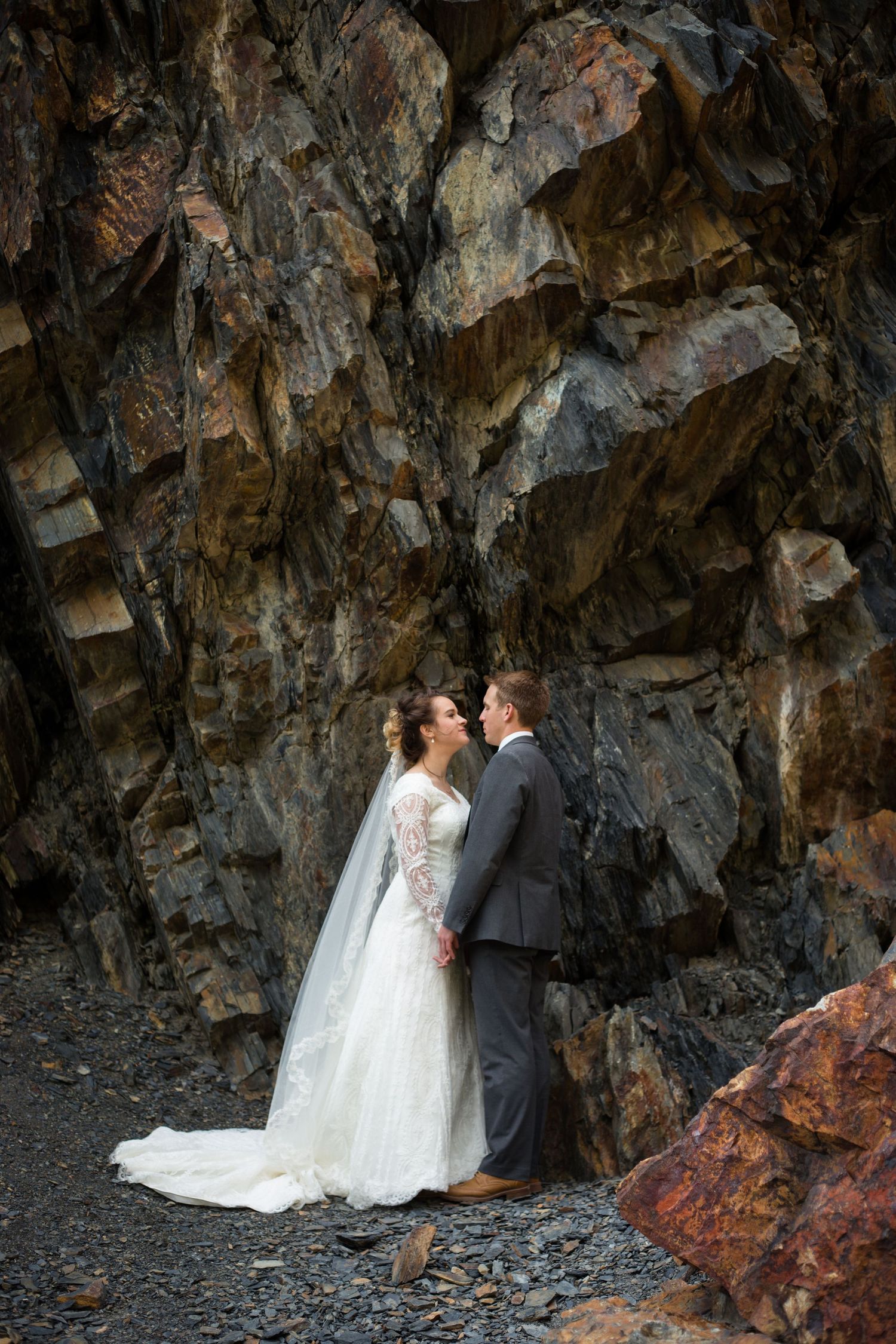 bridal photoshoot bride and groom storm mountain big cottonwood canyon salt lake city utah