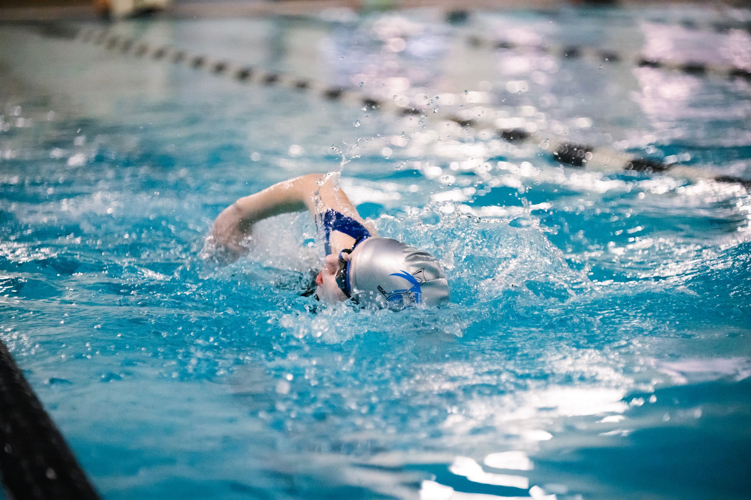A swimmer in a pool