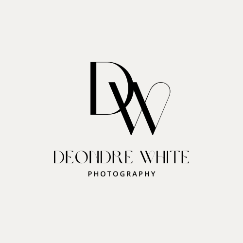 Minimalist black and white photography logo design featuring elegant typography and clean geometric shapes.