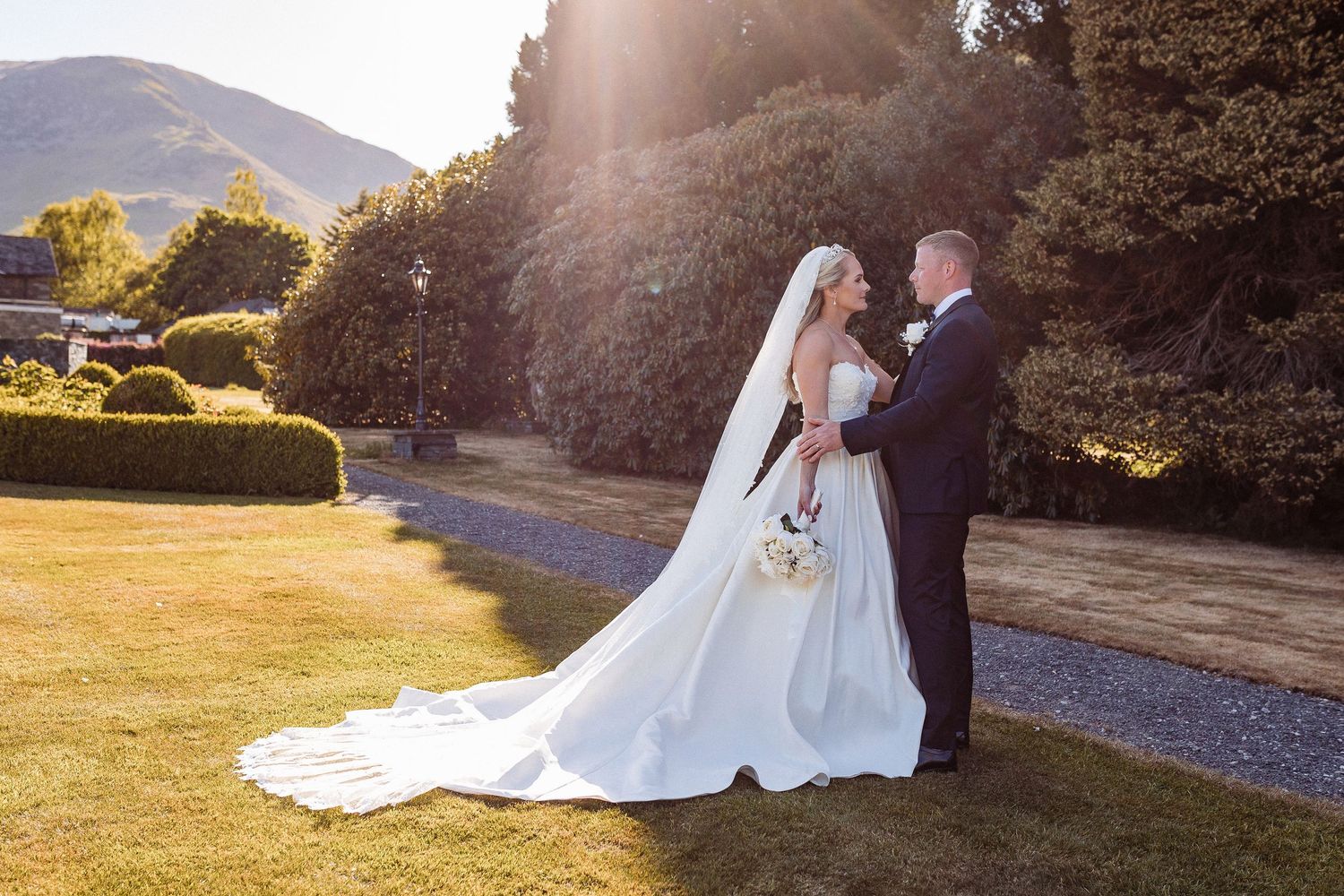 Sunset couple portrait in the Lake District