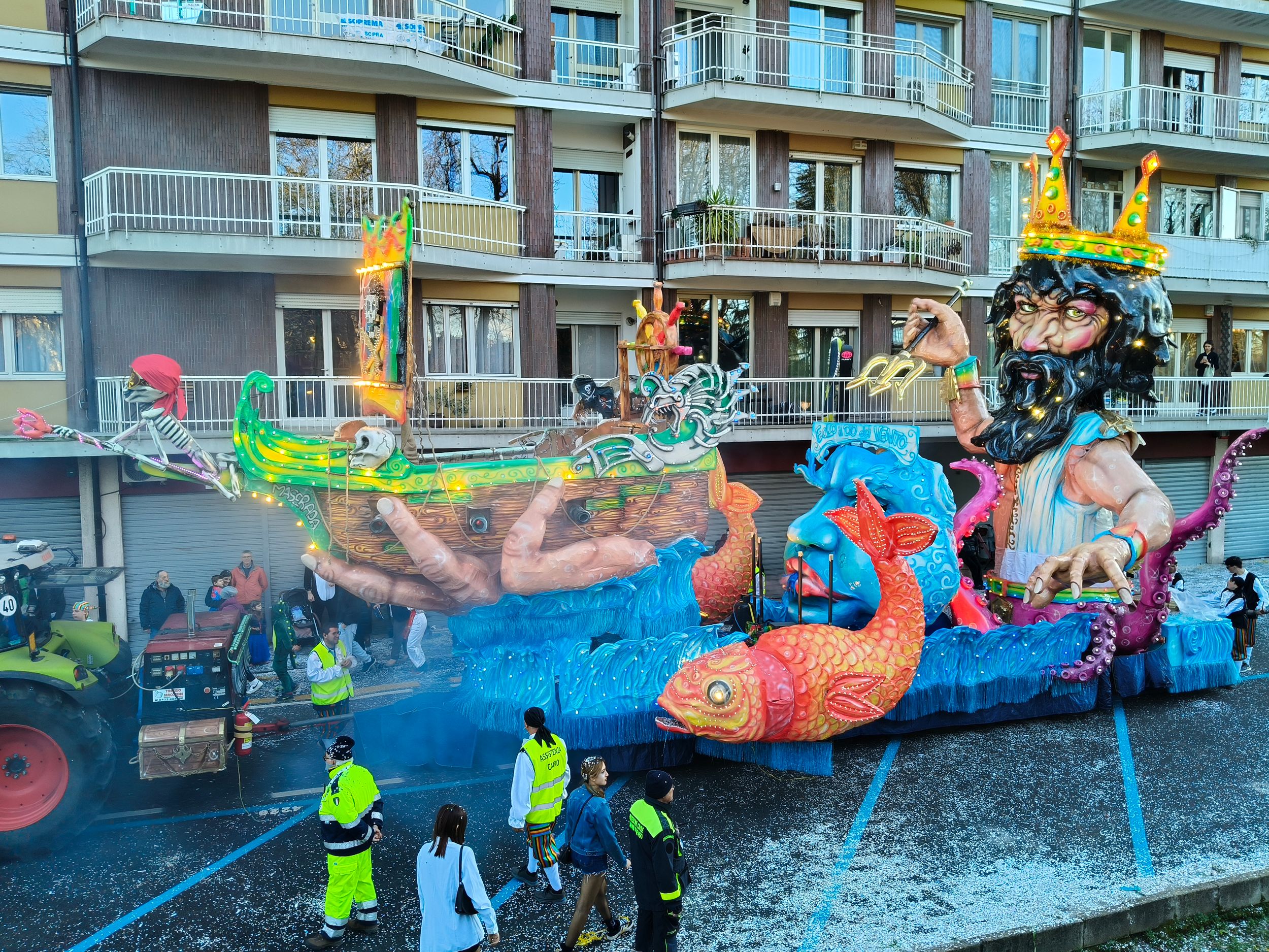 Treviso Carnival Parade 2026. The Allegria Group from Maserada with the show “A sea of ideas”.