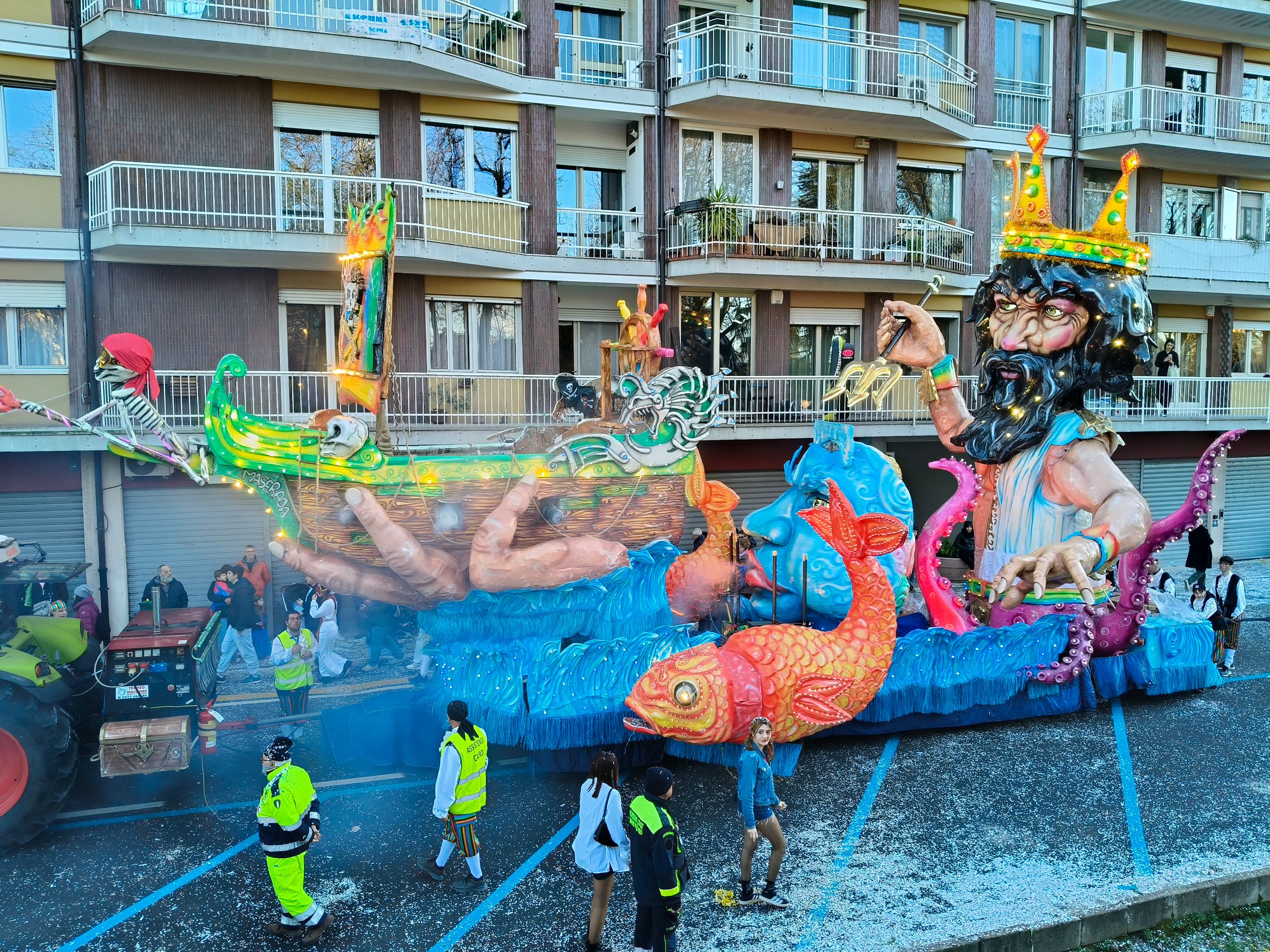 Treviso Carnival Parade 2026. The Allegria Group from Maserada with the show “A sea of ideas”.