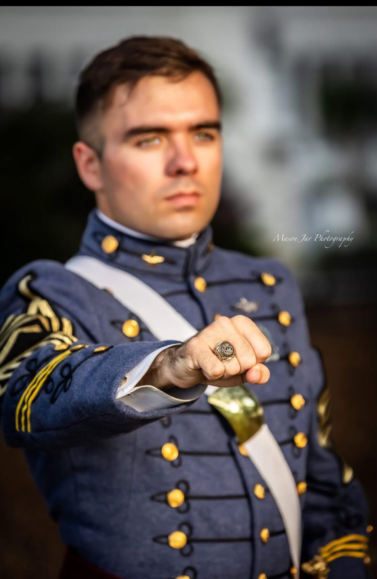 MASON JAR PHOTOGRAPHY CAPTURES CITADEL CADET PORTRAITS IN CHARLESTON, SC WITH A UNIQUE FLAIR.