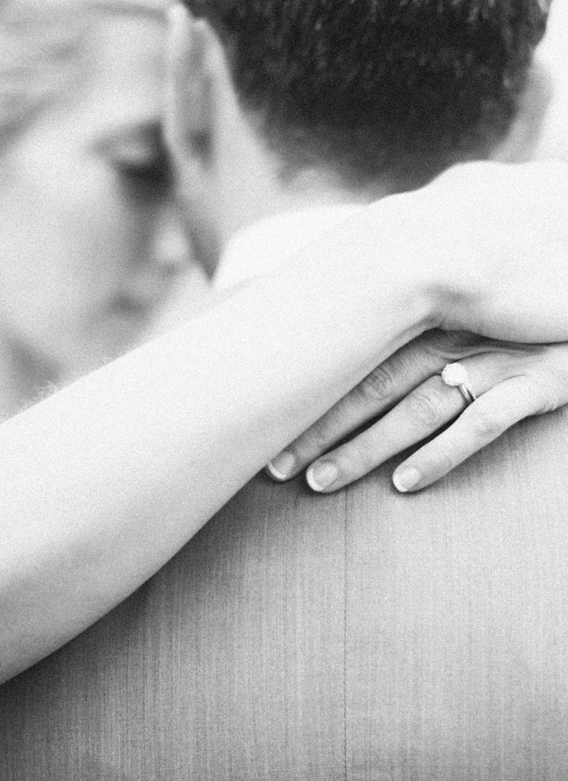 Bride showing engagement ring during wedding at Comptoir Saint-Hilaire Provence