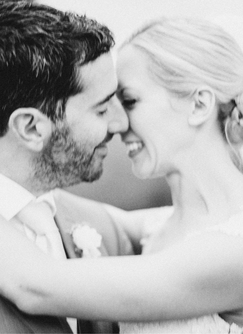 Close-up couple portrait during Provence wedding at Comptoir Saint-Hilaire