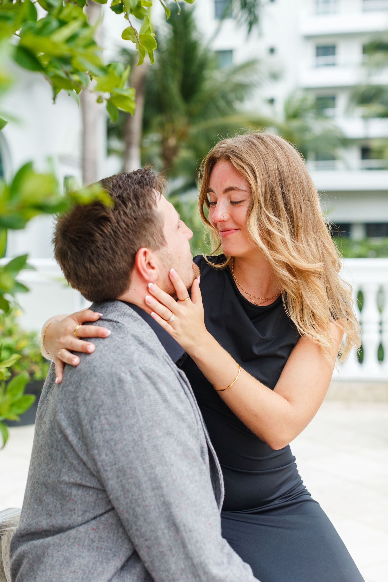 Couples portrait. Condado Vanderbilt Hotel in San Juan, Puerto Rico.