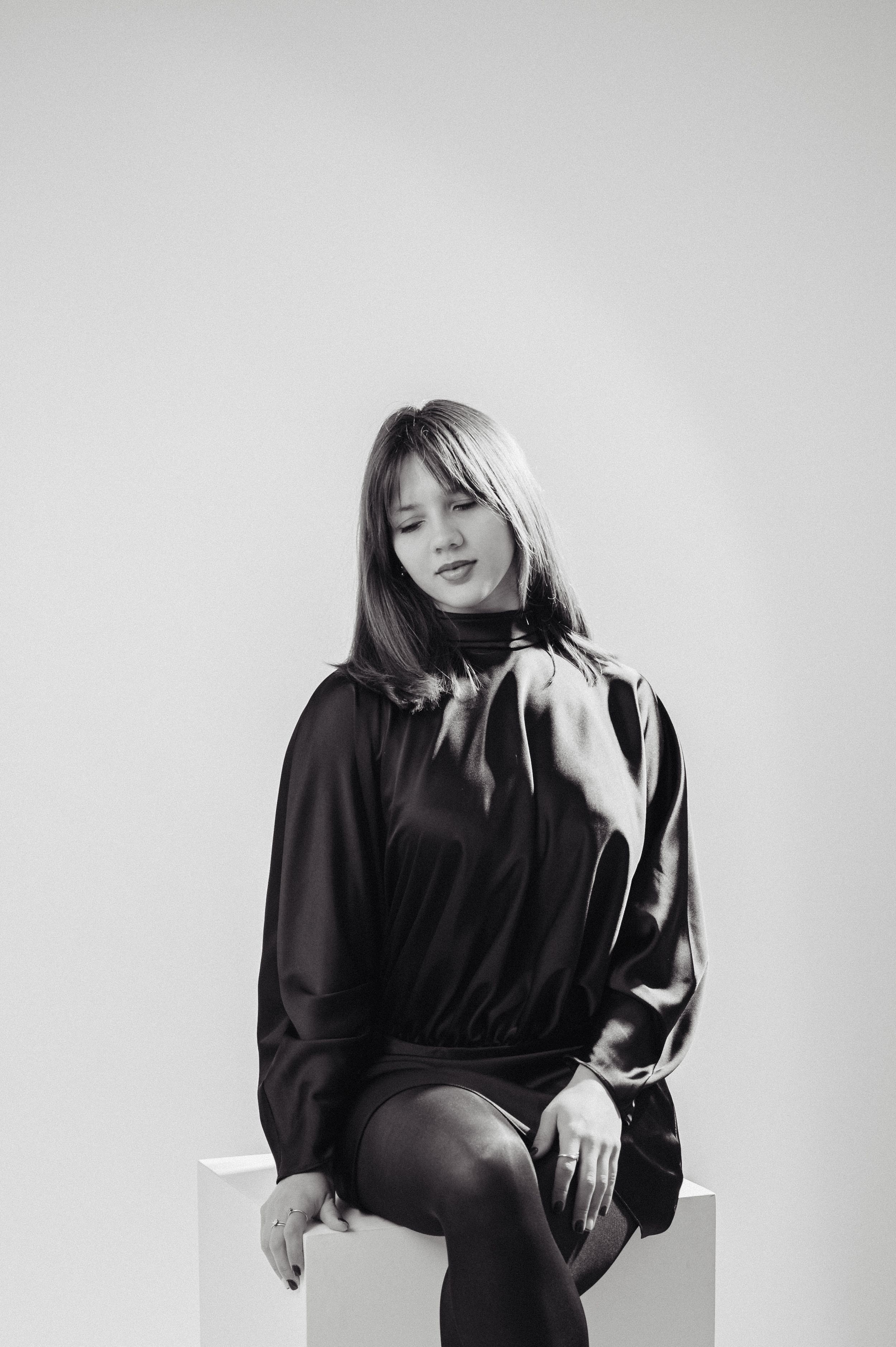 Ritratto in studio in bianco e nero