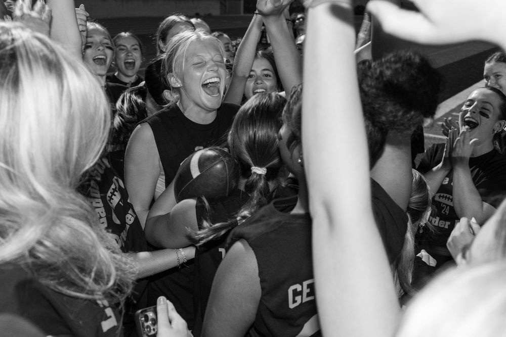 Celebration, Sports, Football, Powder Puff, Black and White Photography, Luke Ye photography, Luke Ye,