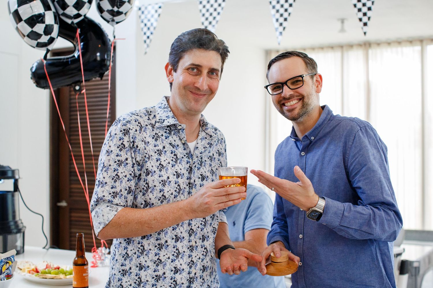 Two men at a birthday party in Dorado, Puerto Rico.