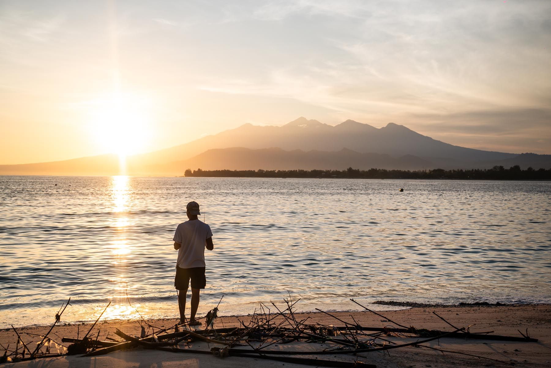 Sunrise on Gili Meno beach