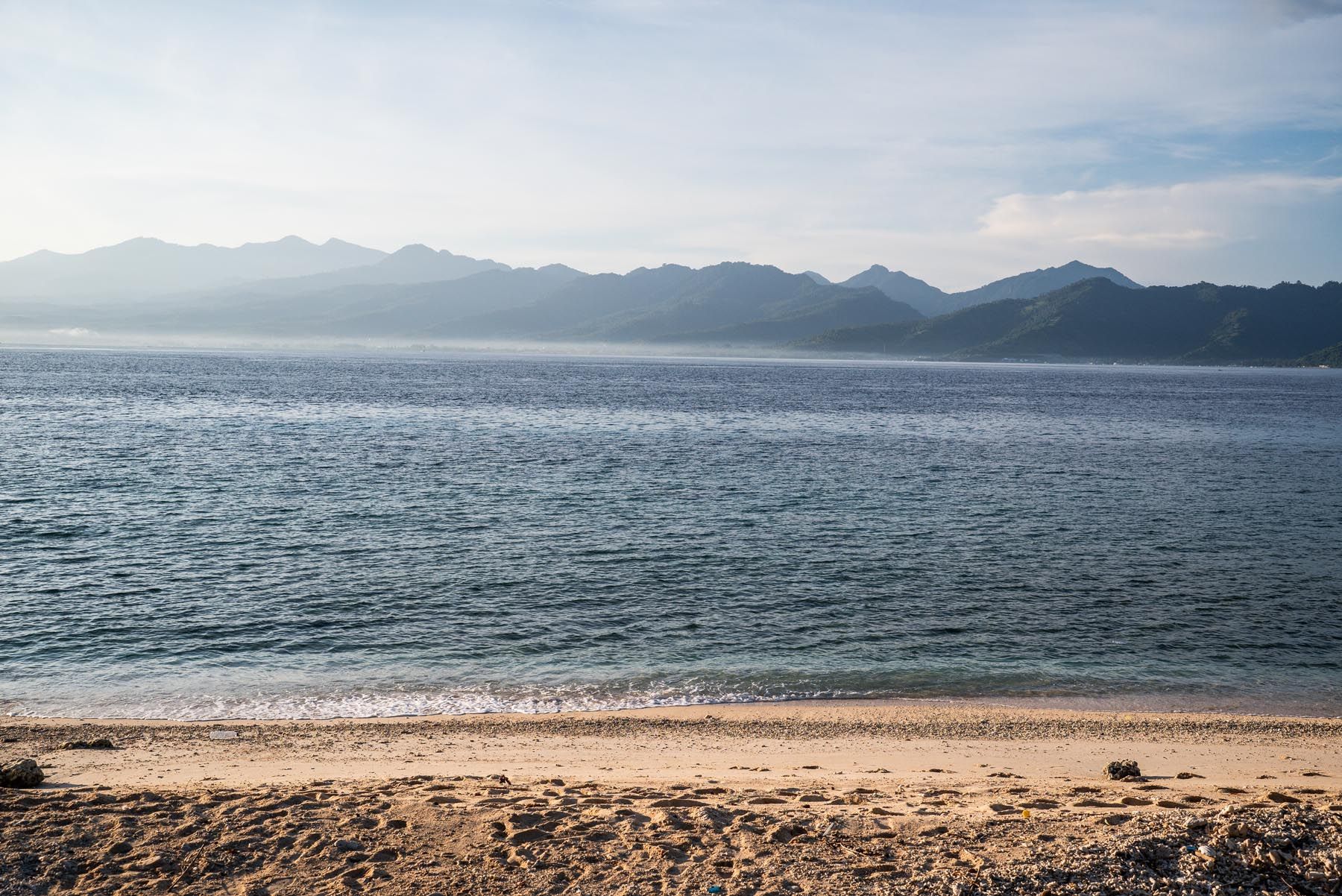 Beach on Gili Meno with turquoise water