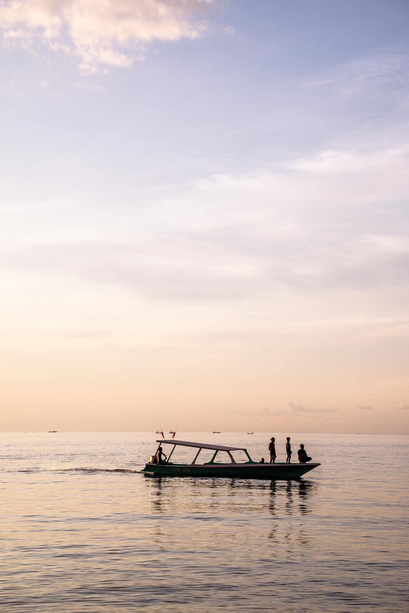 Beach view on Gili Meno in Indonesia
