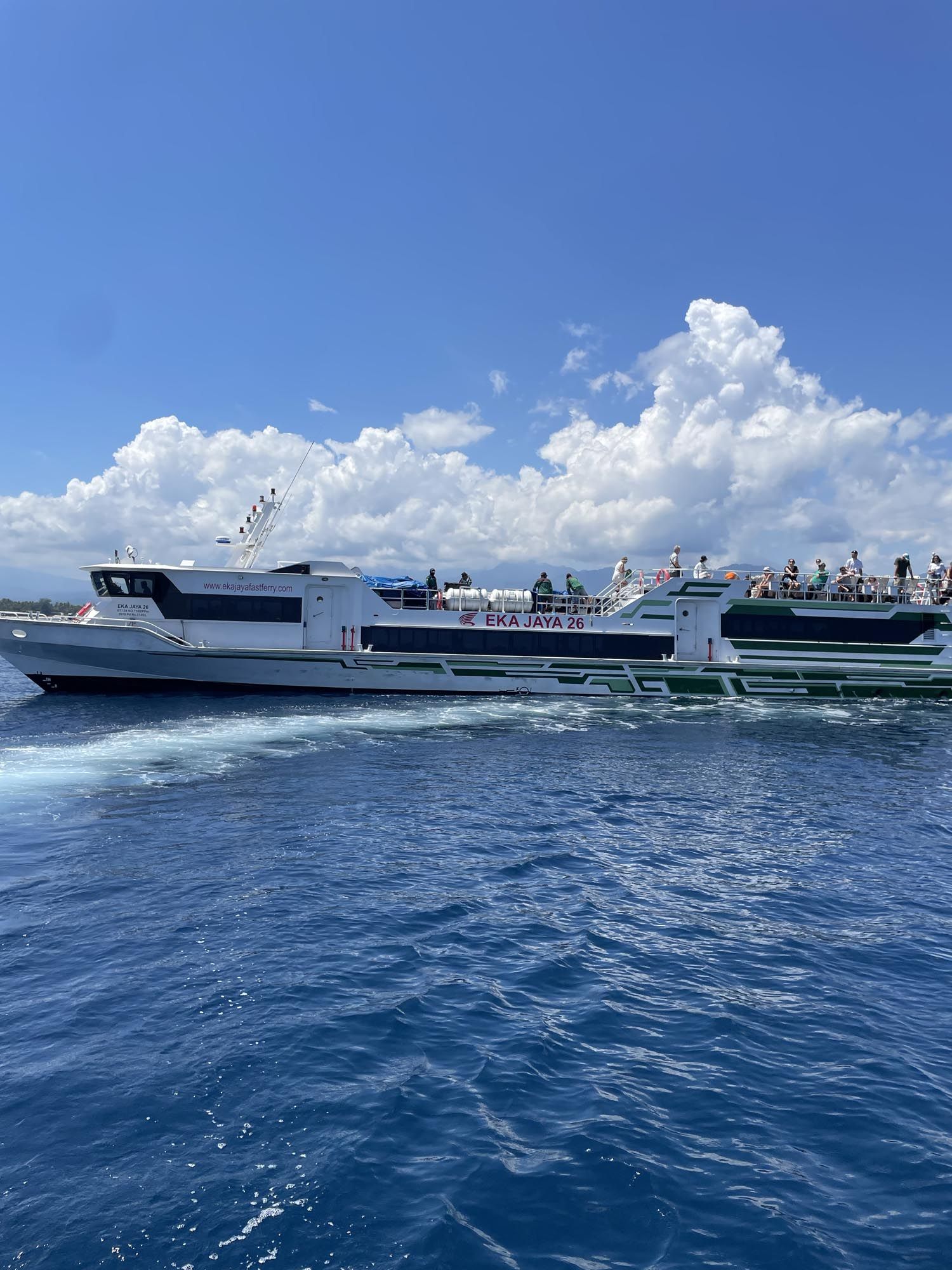 Fast boat used for the Bali to Gili Islands journey