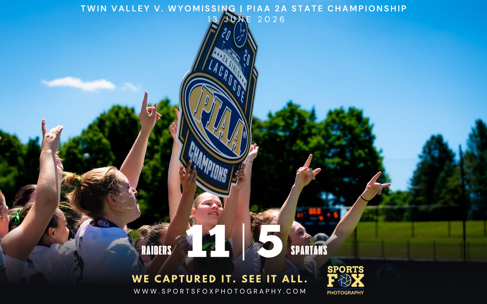 Twin Valley celebrates PIAA 2A girls lacrosse championship win over Wyomissing, by Deanna Fox, SportsFox Photography based in Hershey PA